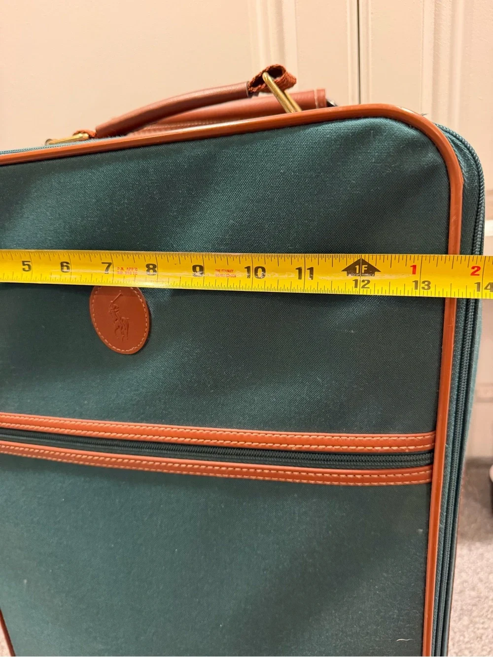 Vintage Polo Ralph Lauren Hunter Green Rolling Suitcase 1980s Carry-On Luggage